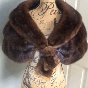 Vintage Bow Knot Mink & scarf bundle MAREMARE125