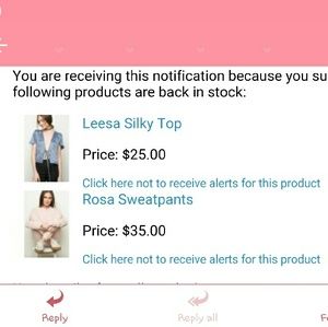 Lessa silky in blue and rosa sweatpants in Stock!!