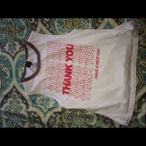 "Thank You" "grocery bag" tank