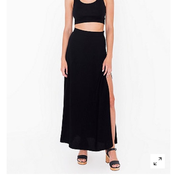 American Apparel Black Stockholm Skirt.