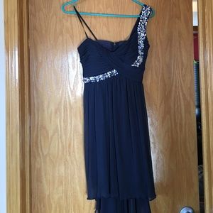 Navy High-Low Homecoming or Prom dress