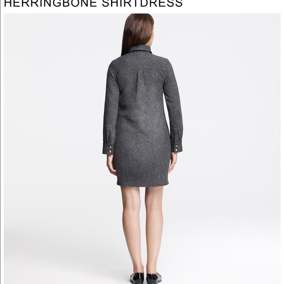 Herringbone Shirt Dress - Picture 3 of 4