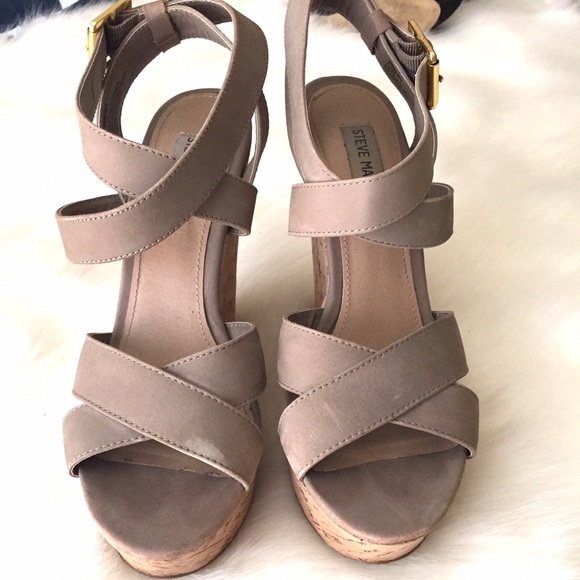 Tan Steve Madden wedges