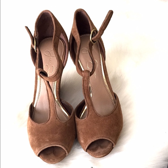 Brown Jessica Simpson wedges