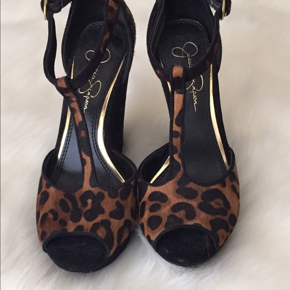Jessica Simpson Leopard print wedges