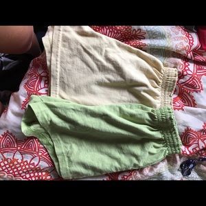 two pairs of soffe shorts