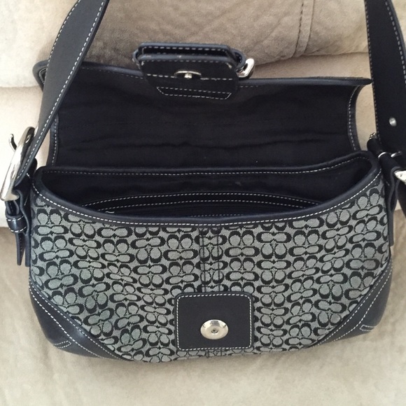 Signature black and gray Coach bag - Picture 3 of 4