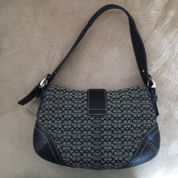 Signature black and gray Coach bag - Picture 4 of 4
