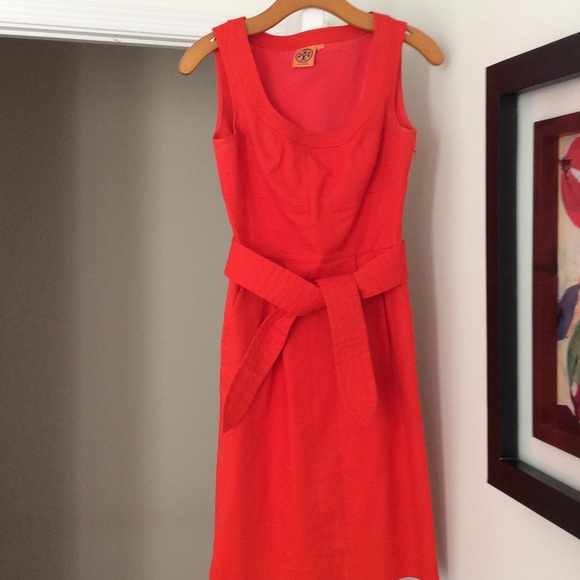 Tory Burch Sleeveless Tie Waist Dress, Size 0