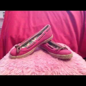 Sperry Top-Sider pink canvas flats size 8M