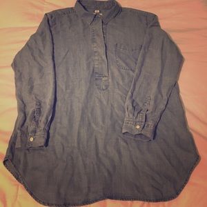 Ann Taylor Loft softened denim shirt