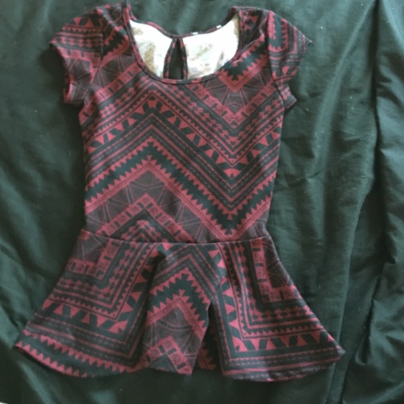 Rustic peplum shirt size XS