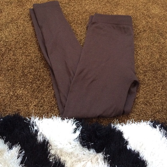 Brown fleece leggings!