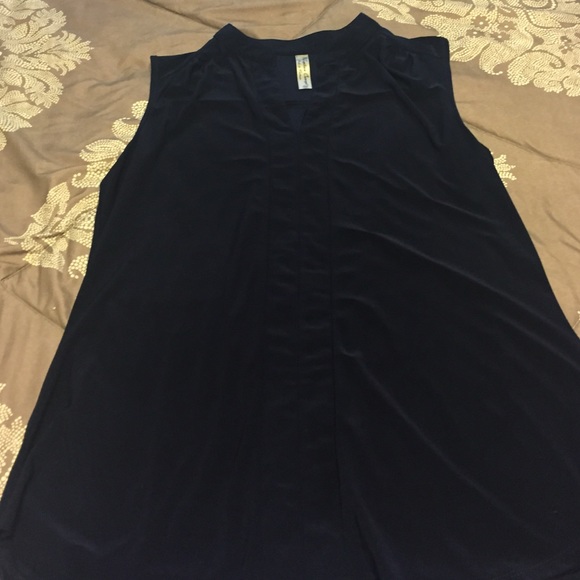 Navy sleeveless blouse