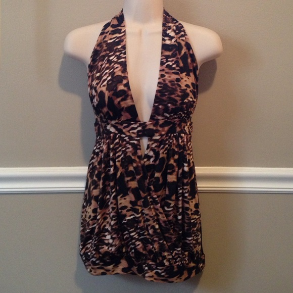 Animal print halter