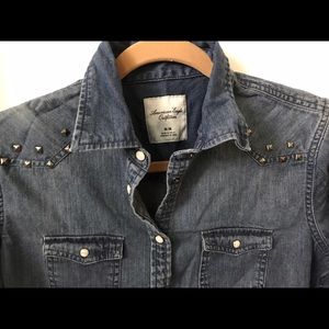 American Eagle Denim Button-up