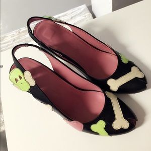 Bombshells Lolita peep toe heel sz 5 1/2