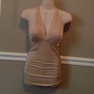 Sexy beige halter