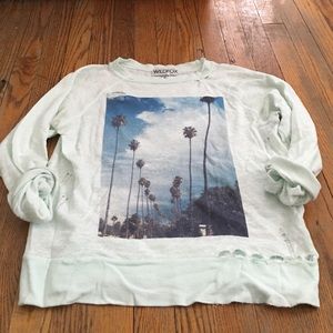 Distressed one of a kind Wildfox sweater