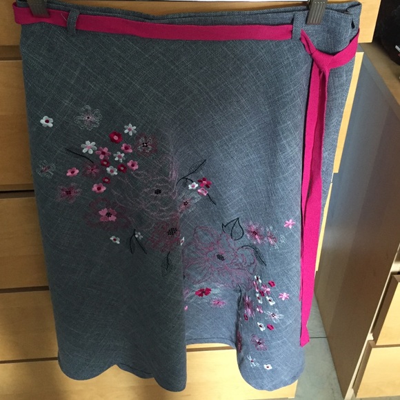 Beautiful Gray and floral skirt