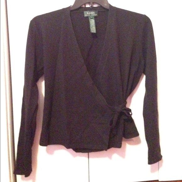 Ralph Lauren Merino & Cashmere wrap sweater