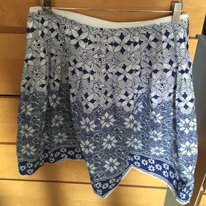 New York and Co Blue & White Skirt