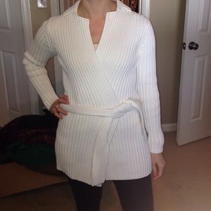 White sweater jacket