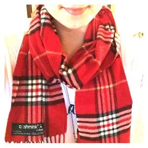 Plaid scarf.