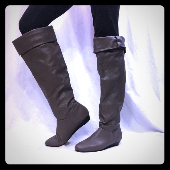 Knee high tahari grey