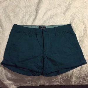 Teal AE midi shorts