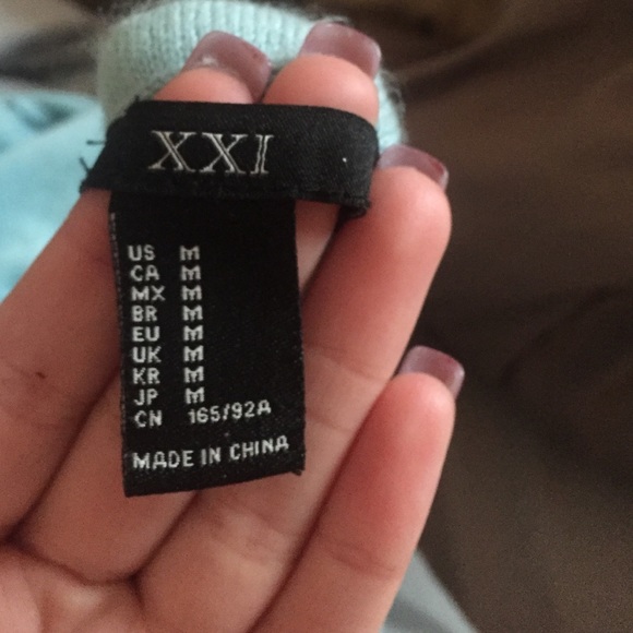 Light blue and gray forever 21 sweater - Picture 3 of 3
