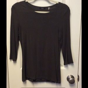 GUC gray/brown 3/4 length shirt