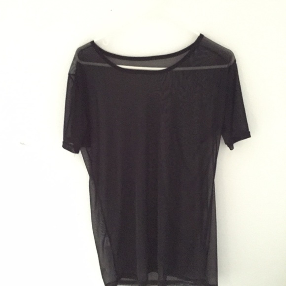 Oversized Mesh T-shirt Dress