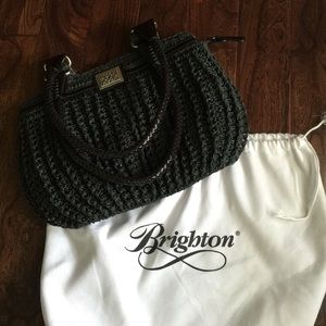 Genuine Brighton black woven shoulder bag