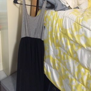 Black and grey maxi dress