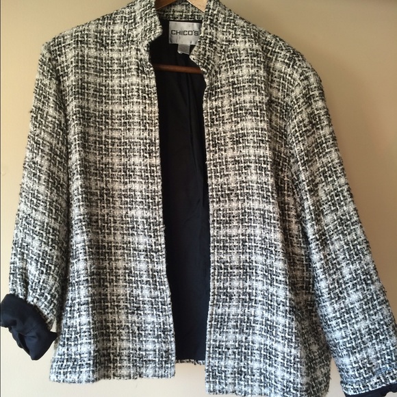 Chicos black and white jacket