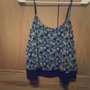 E&M floral tank top