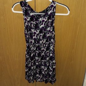 Purple black and white sun dress