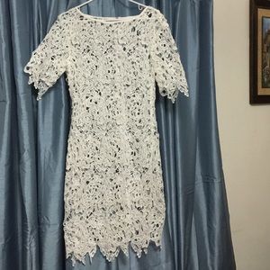 White heavy lace dress
