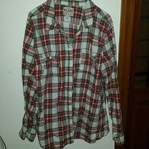 Plaid Old Navy botton down shirt