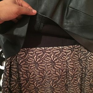 Ivy&Blu Dresses - Leather & Lace crop top over lay dress Ivy&Blu Dresses - Leather & Lace crop top over lay dress