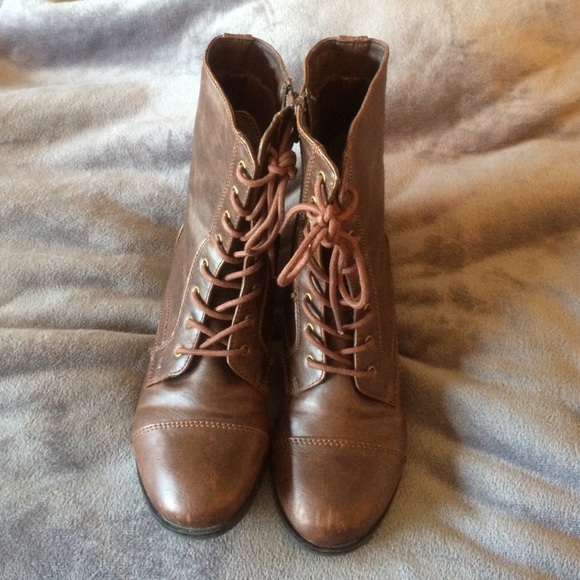 Brown combat boots!