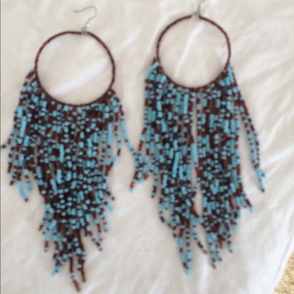 Long beaded earrings
