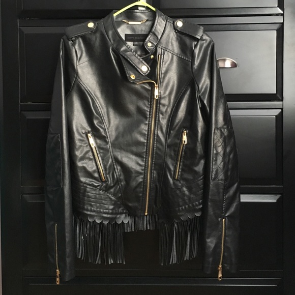 Steve Madden Fringe Leather Jacket