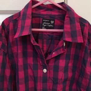 🎀AE Button Up Plaid Shirt🎀