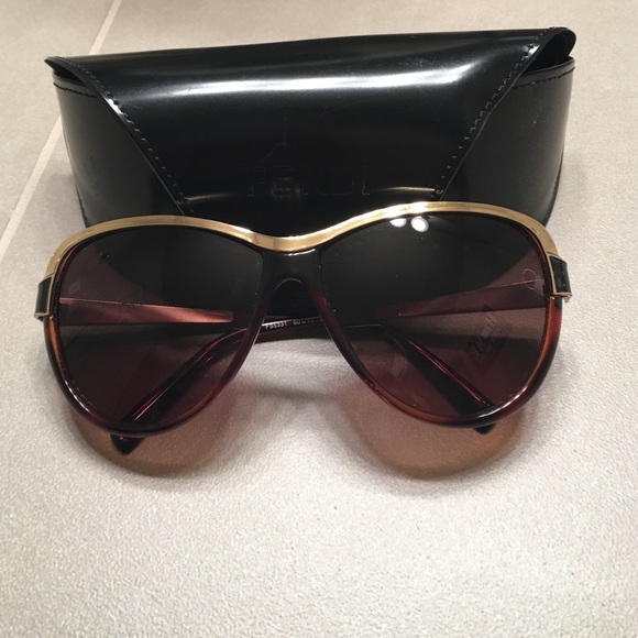 Brown and gold Fendi sunglasses