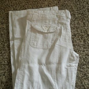 White linen pant