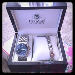 Men's Citizen Eco-Drive Watch and Bracelet combo