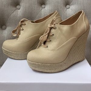 Forever 21 Tan Espadrille Wedges WMN size 9