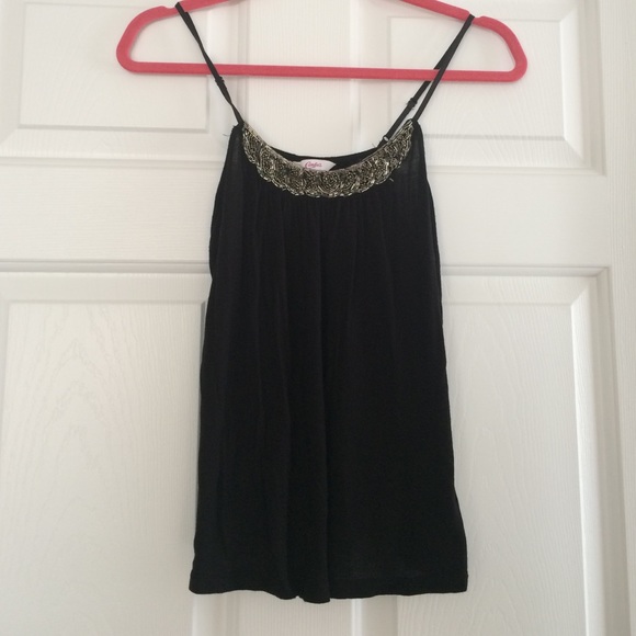 Candies Black Beaded Cami